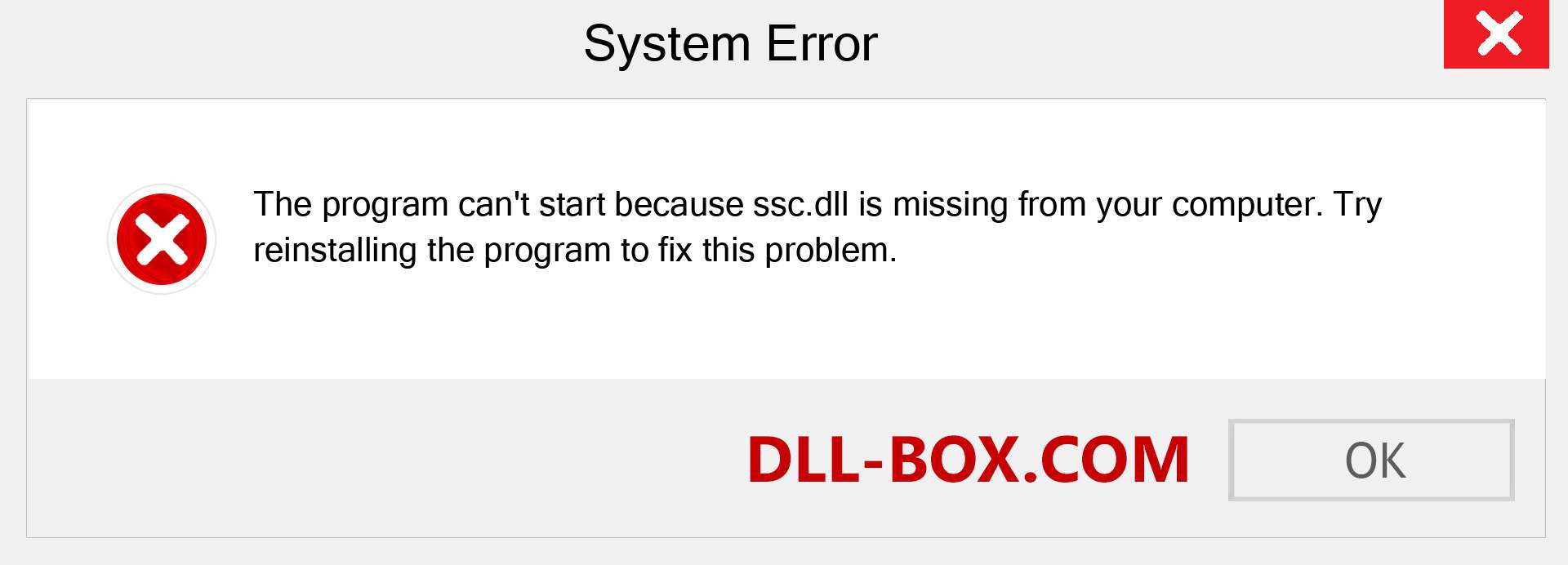  ssc.dll file is missing?. Download for Windows 7, 8, 10 - Fix  ssc dll Missing Error on Windows, photos, images