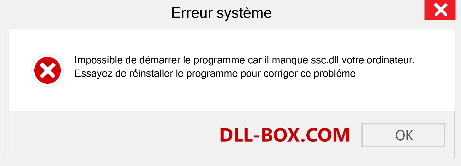 Le fichier ssc.dll est manquant ?. Télécharger pour Windows 7, 8, 10 - Correction de l'erreur manquante ssc dll sur Windows, photos, images